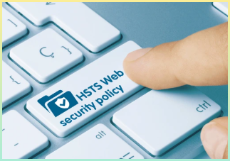 HSTS를 사용하는 손 모양과 키보드에 표시된 HSTS 기호 이미지 사진