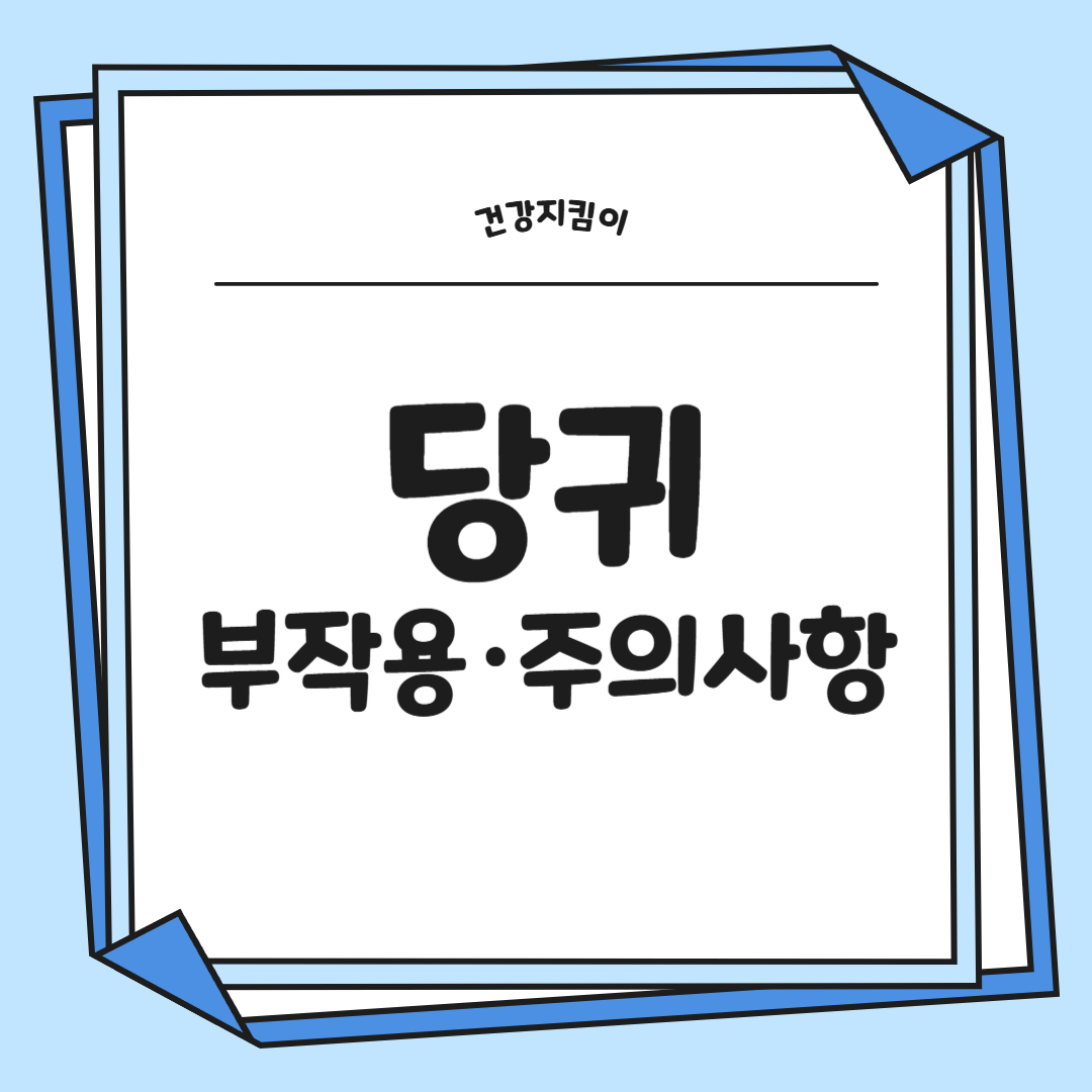 당귀 효능 부작용 뿌리 고르는법