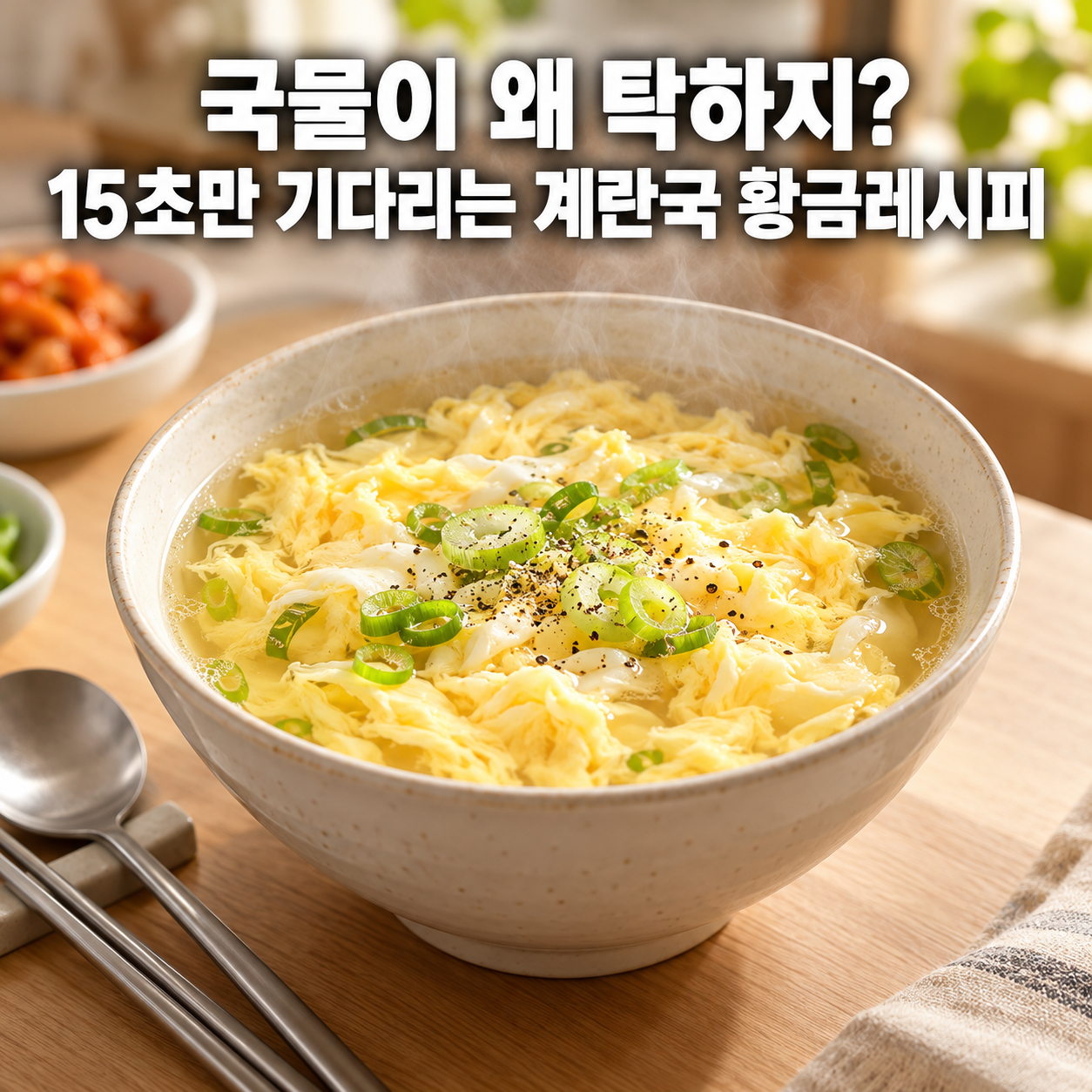 "국물이 왜 탁하지?" 15초만 기다리는 계란국 황금레시피