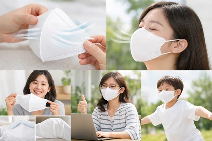 호흡이 편한 KF94 마스크 착용 비교 예시19