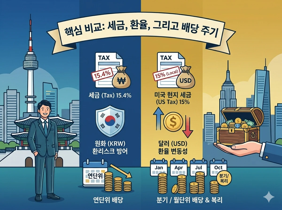 세금, 환율, 그리고 배당 주기