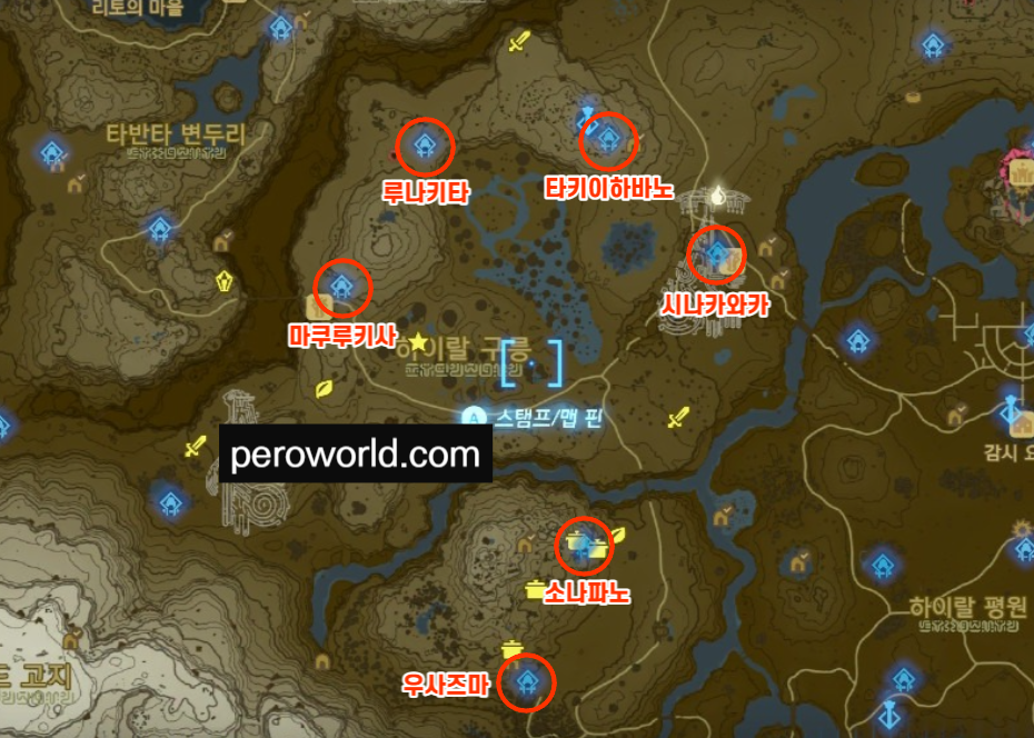 하이랄 구릉 모든 사당