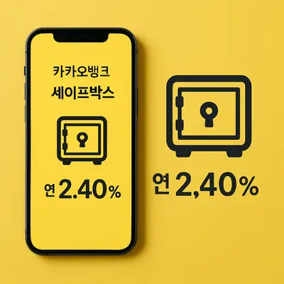 카카오뱅크 세이프박스 연 2.40% 이자와 최대 1억원 한도 활용법