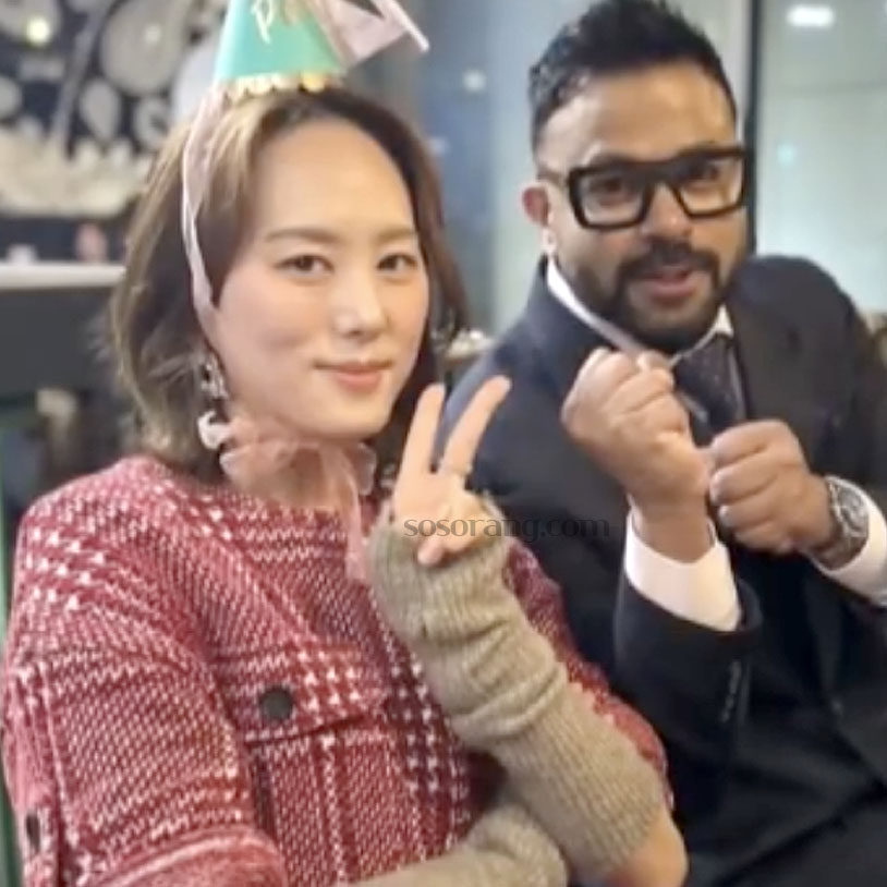 럭키와 아내 신혜은 씨 부부 사진