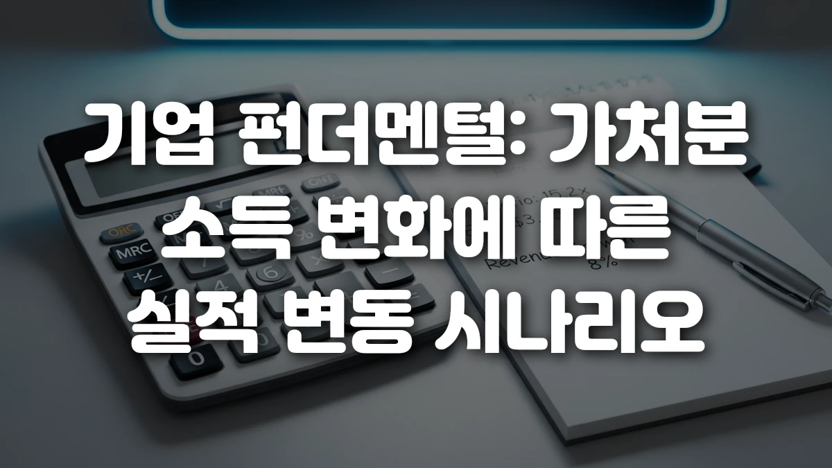 기업 펀더멘털 가처분 소득 변화에 따른 실적 변동 시나리오