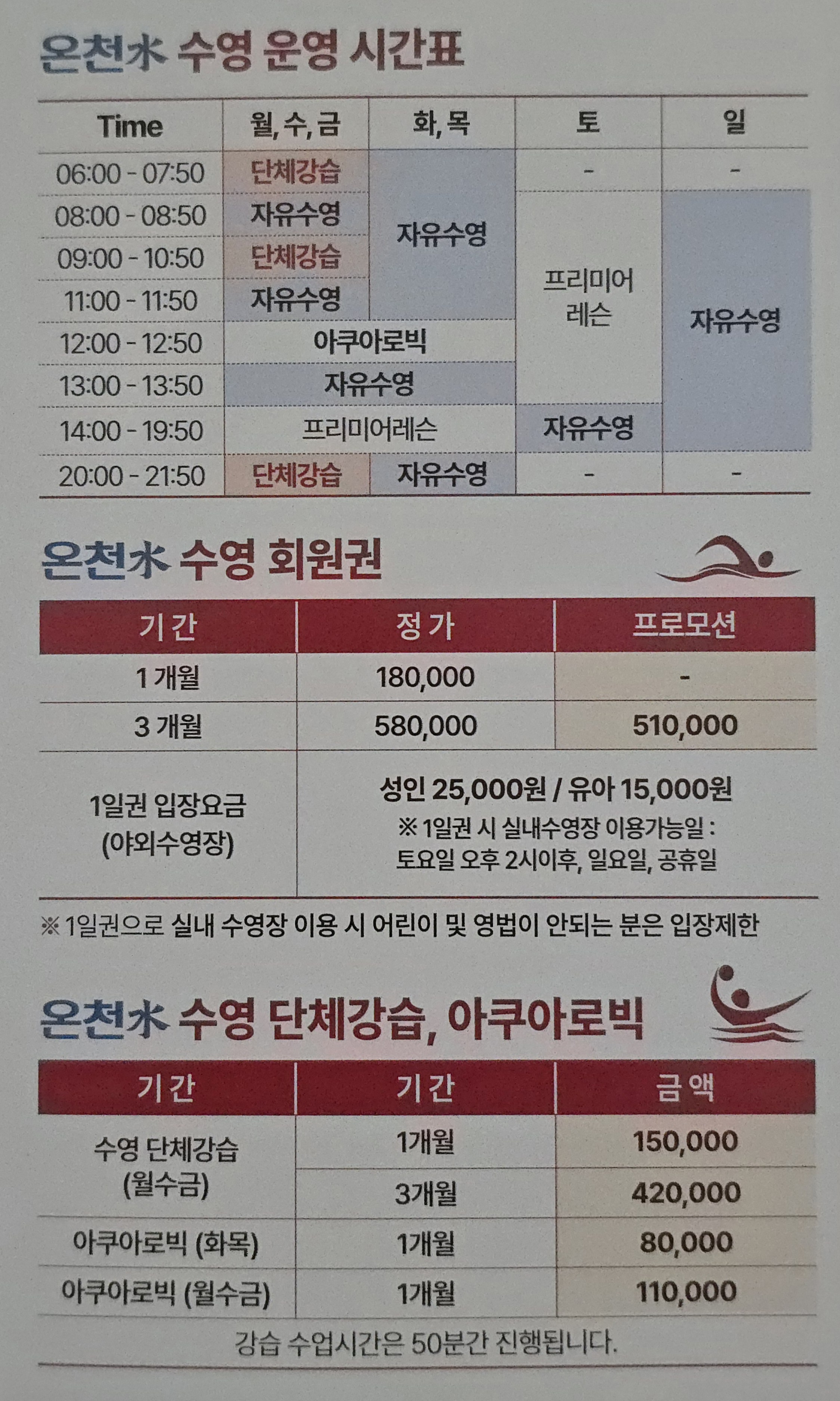 양정동(하마정) 국제식품 빌딩 국제스포츠클럽 수영장 운영 시간표, 회원권, 강습 요금가격