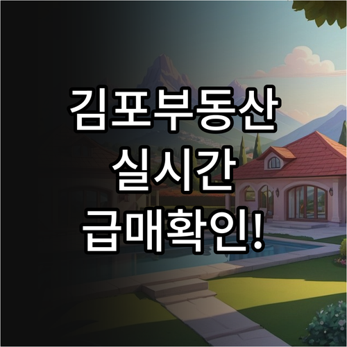 김포 교차로 부동산 실시간 매물 확인..