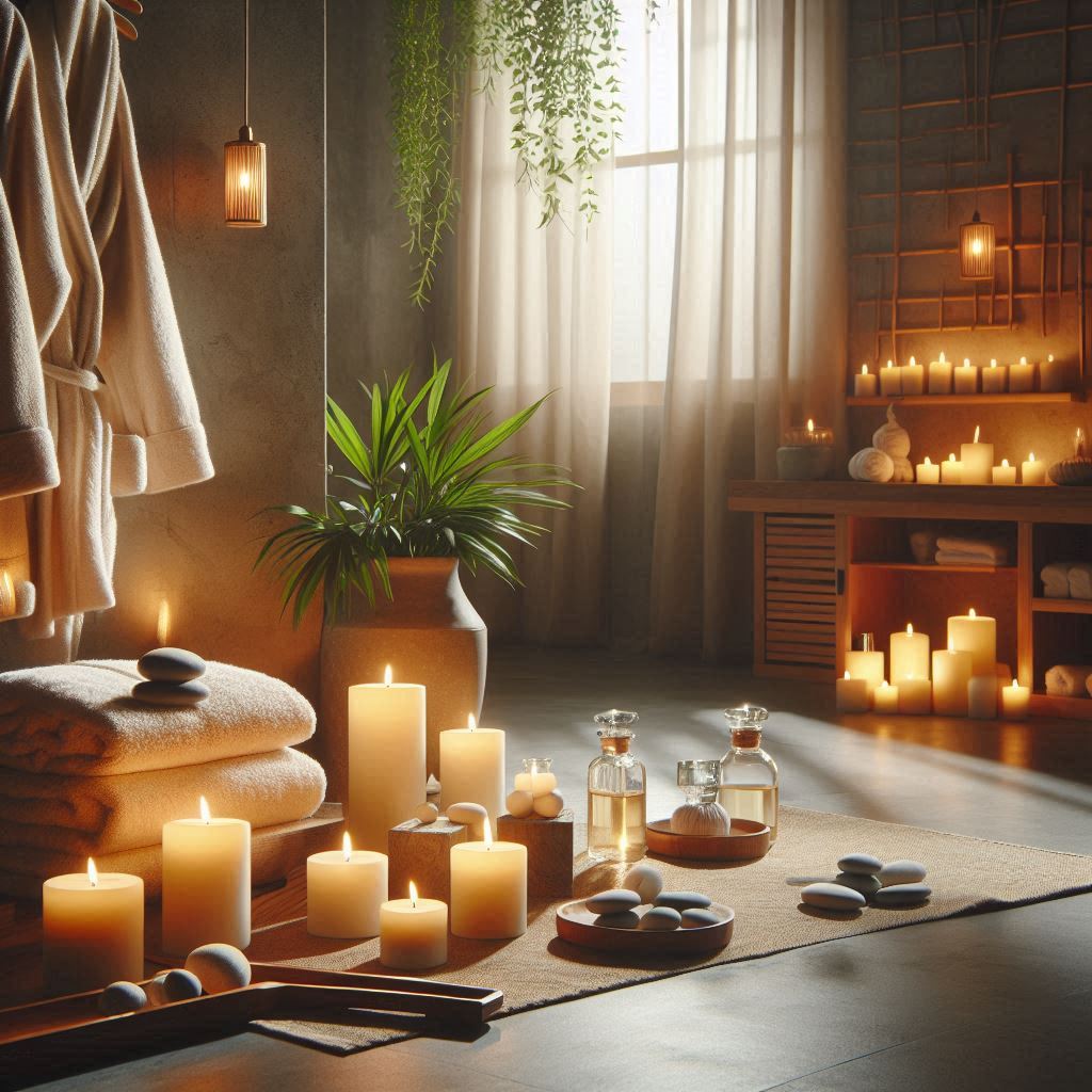 피부,체형관리 샵 배경