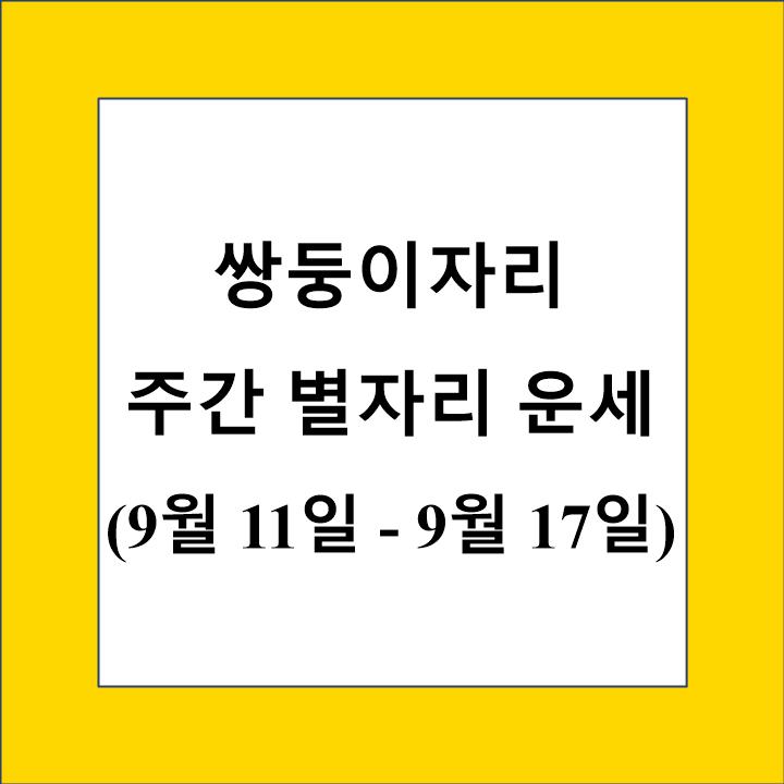 쌍둥이자리 주간 별자리 운세 제목 상자