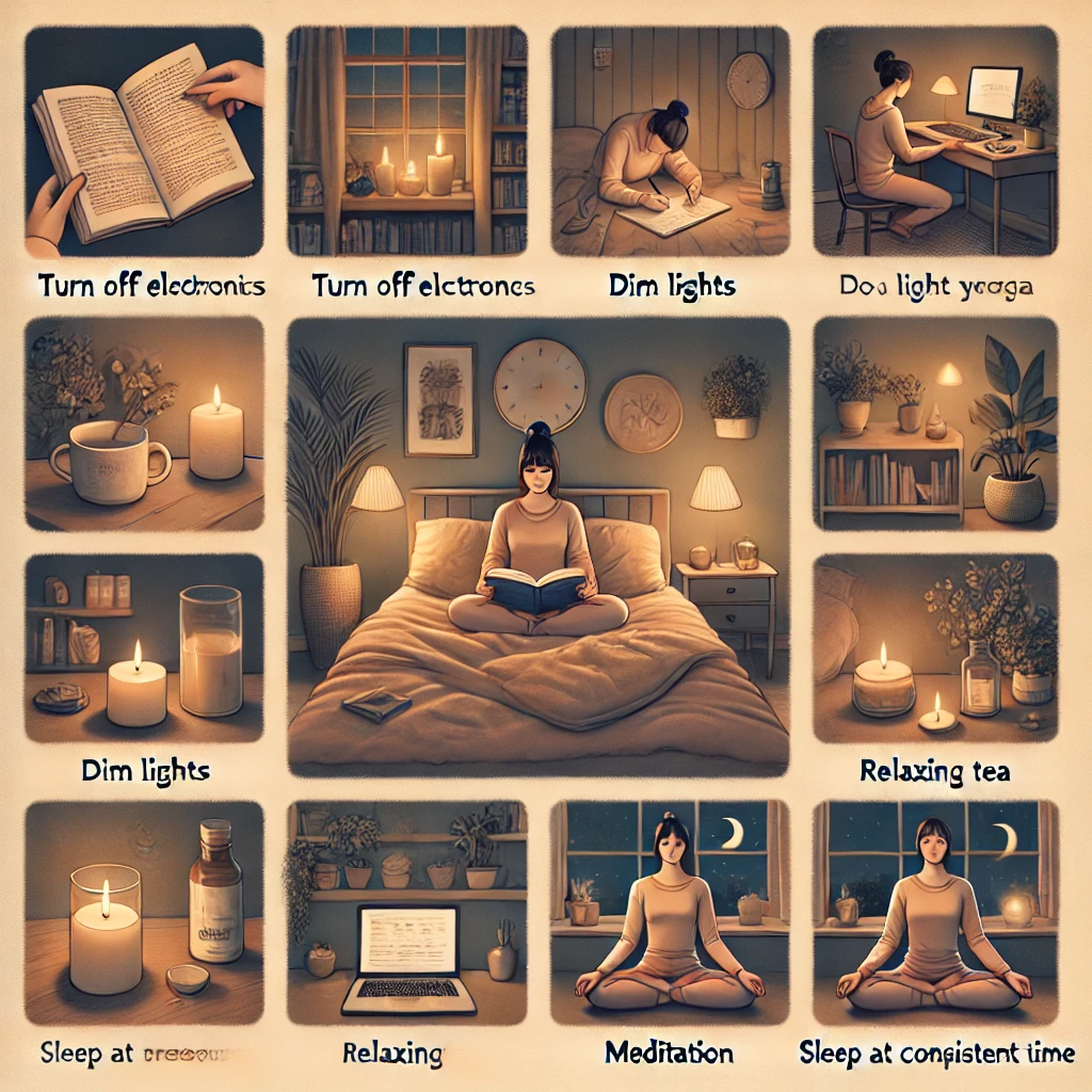 심신 안정 야간 루틴