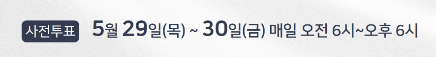 제 21대 대통령 선거 후보 공약 사전투표 일정 지지율