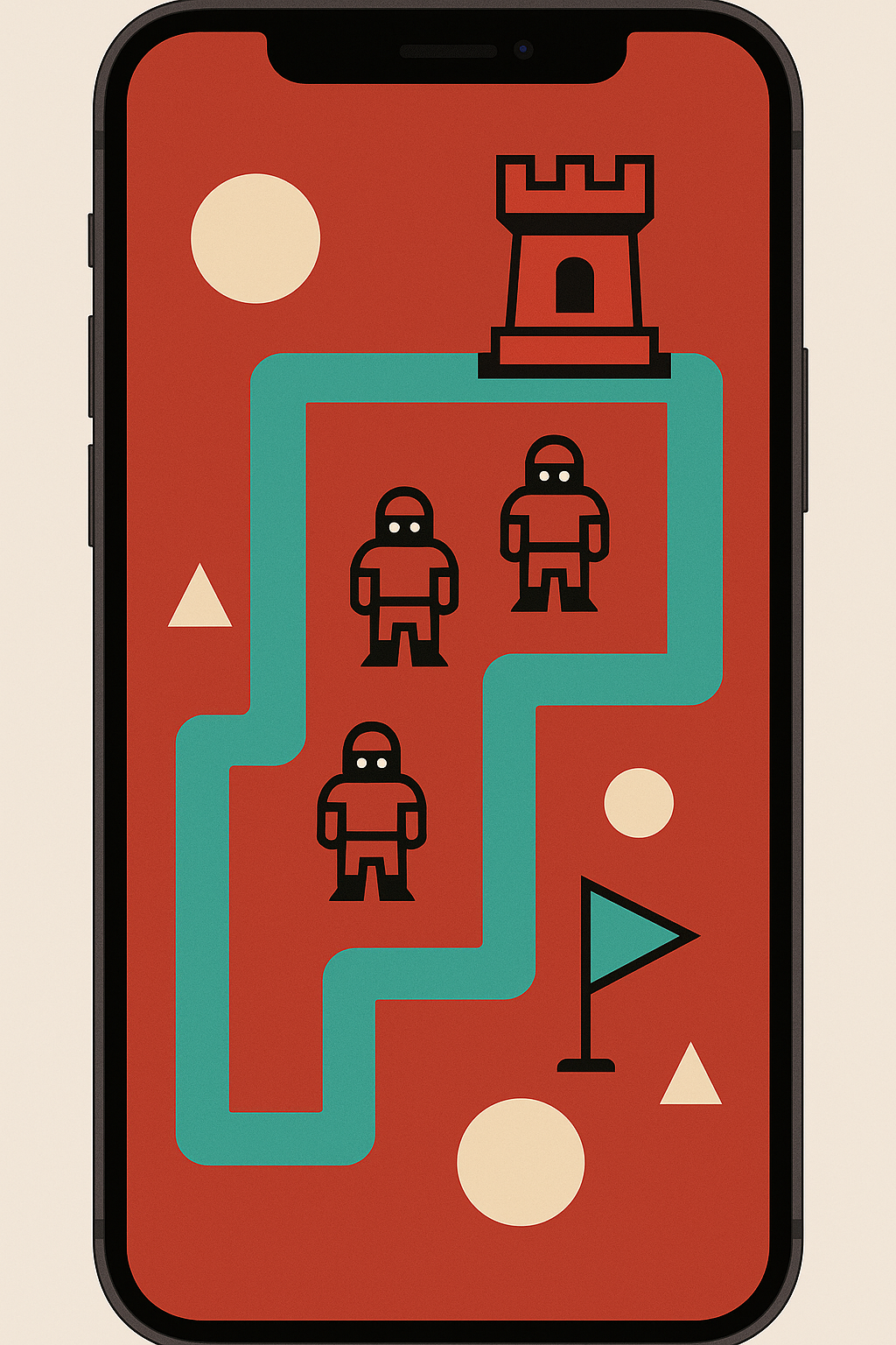 캐주얼하게 단순화한 타워 디펜스 전장 개요