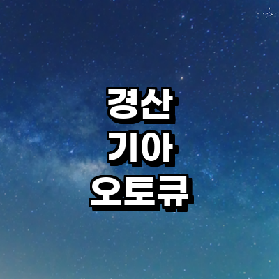 경산시 기아 오토큐