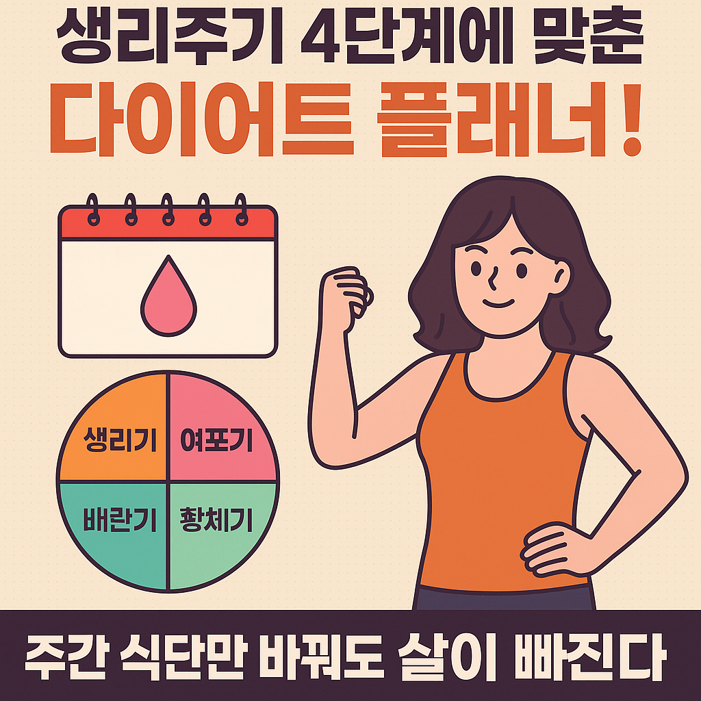 생리주기 4단계에 맞춘 다이어트 플래너! 주간 식단만 바꿔도 살이 빠진다