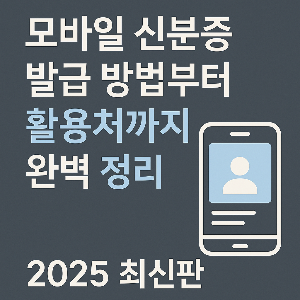 모바일 신분증 발급 방법부터 활용처