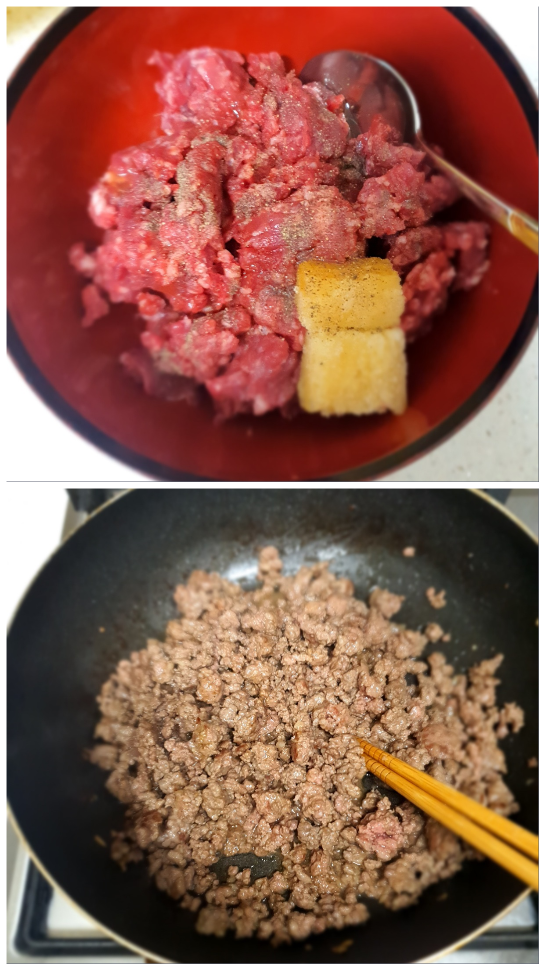 다진-소고기는-양념에-재워둡니다.