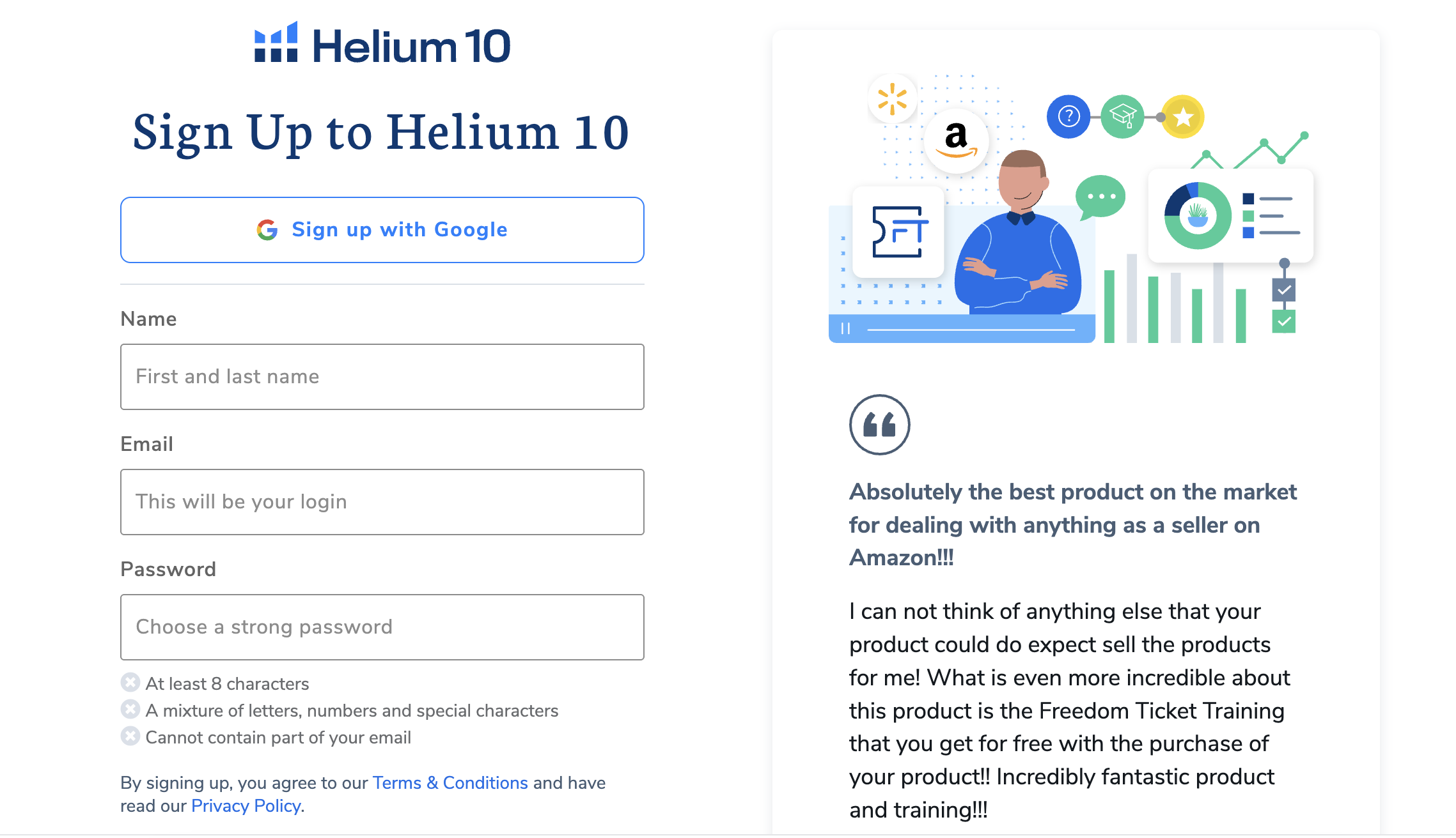 Helium10 계정 만들기 &amp; 기본 설정
