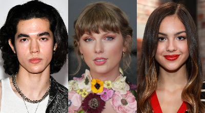 왼) 코난 그레이, 테일러 스위프트, 올리비아 로드리고