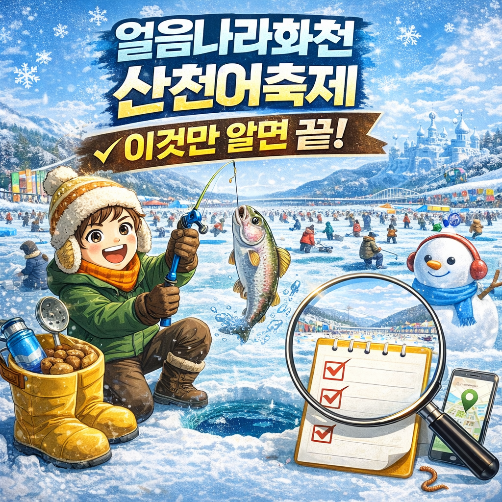 산천어 밤낚시 예약하러 가기