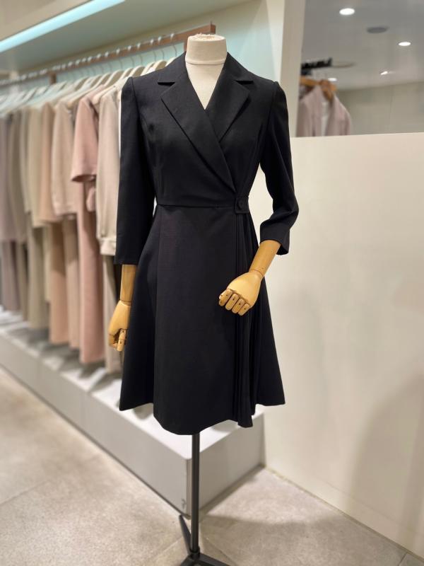 라인 라인어디션 멜란지 사이드 플리츠 원피스 NGOPMI9400 283487