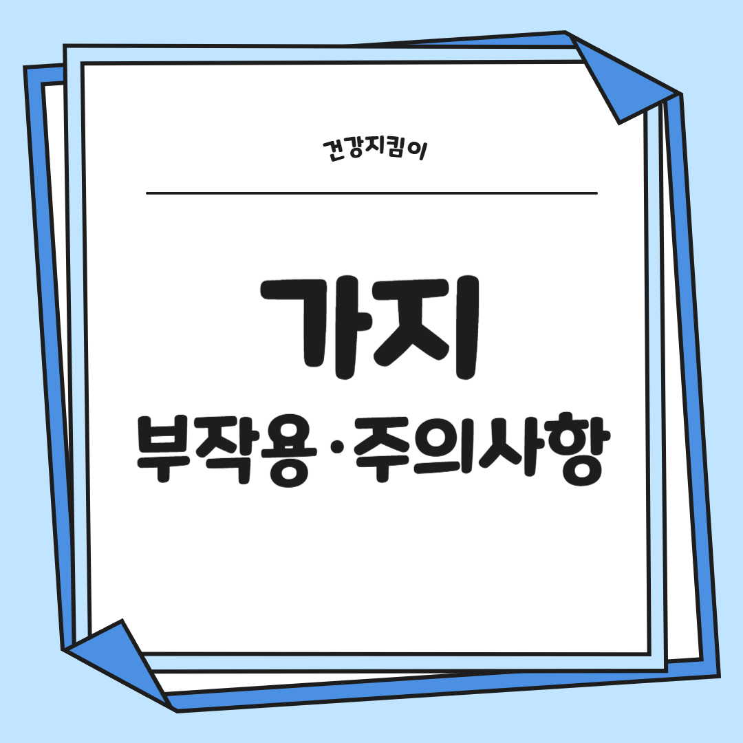 가지 효능 놀라운 9가지 부작용 고르는법 칼로리