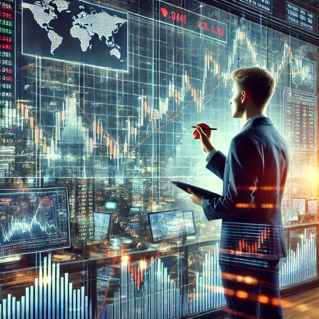 투자차트를-보며-분석하는-투자자의-모습