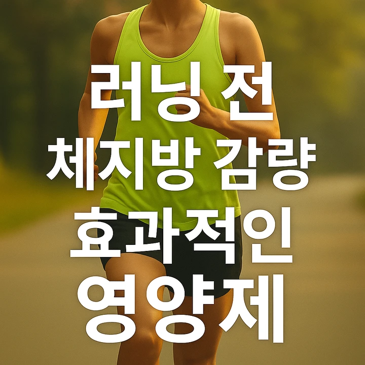 러닝 달리기 전 영양제