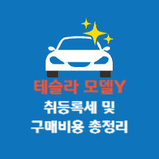 테슬라 모델Y 취등록세 및 구매비용