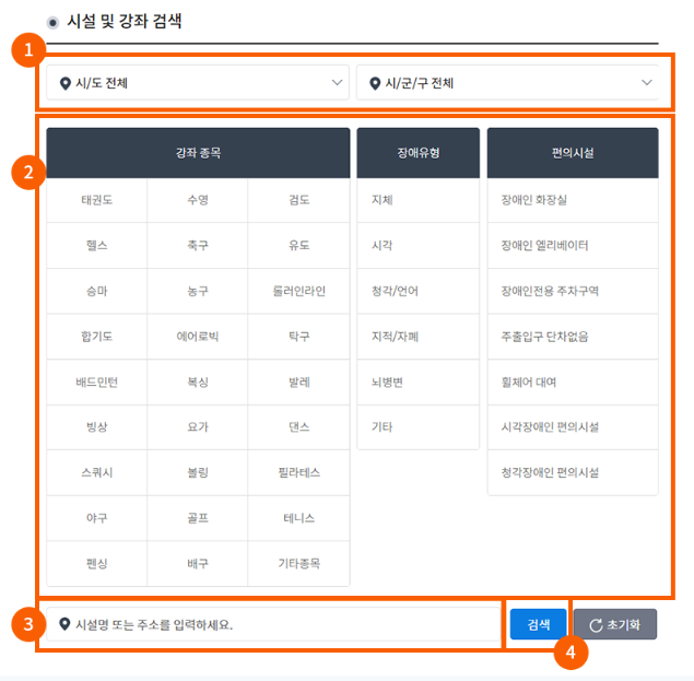 장애인 스포츠 강좌 이용권