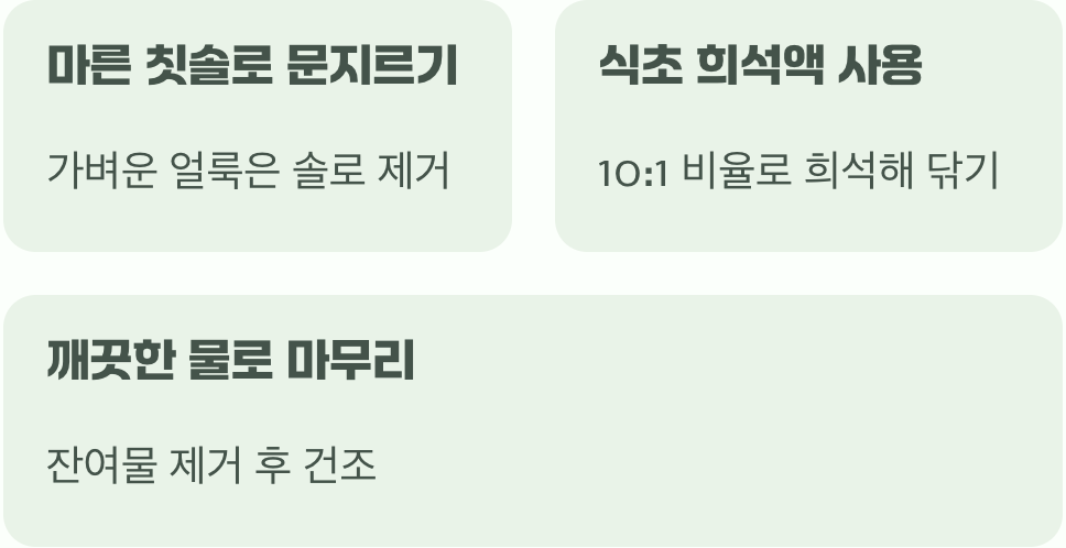 보기 싫은 흰 얼룩, 간단하게 없애는 법