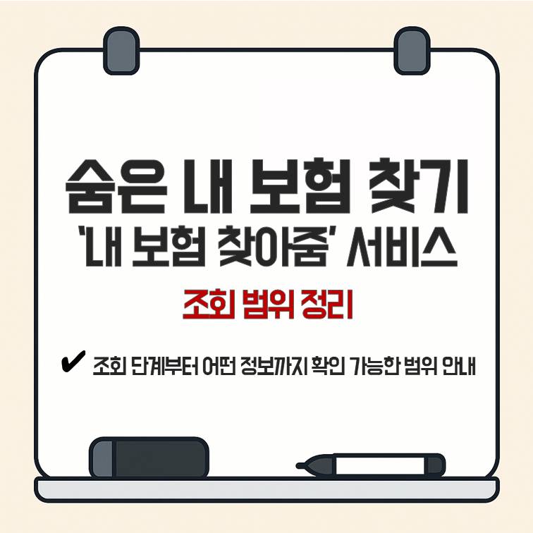 숨은 내 보험 찾기 서비스 &lsquo;내 보험 찾아줌&rsquo;으로 확인 가능한 조회 범위와 제공 정보 정리