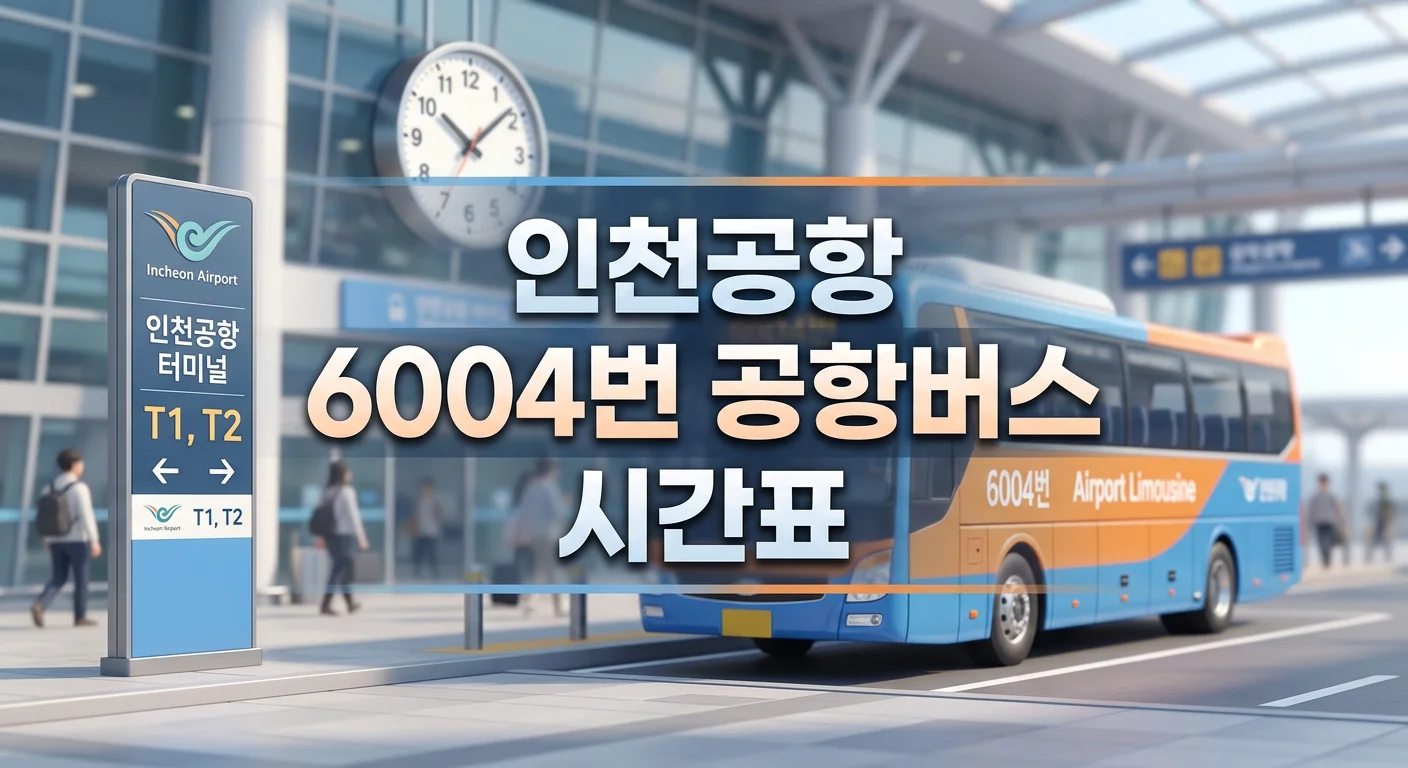 인천공항 6004번 공항버스 시간표와 요금 (광명·금천·가산디지털단지 방면)