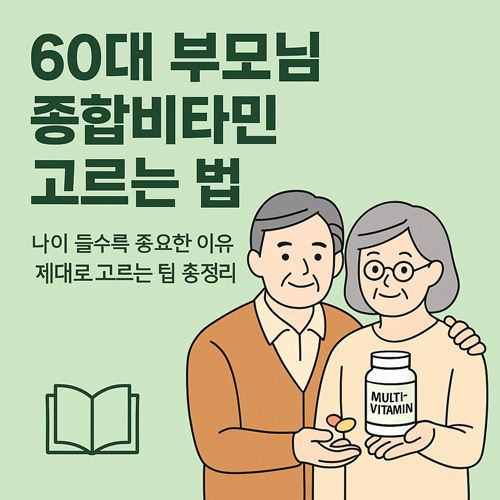 60대 부모님 종합비타민 고르는 법 