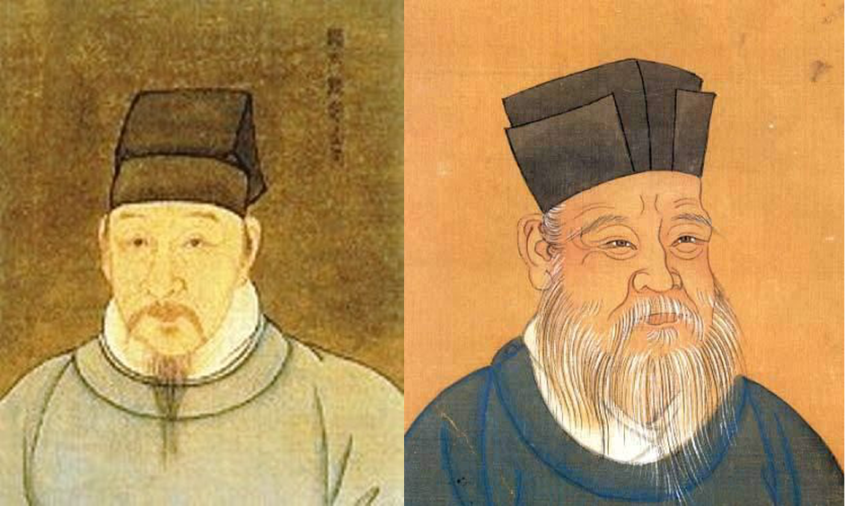 육구연(좌)와 주희(우)