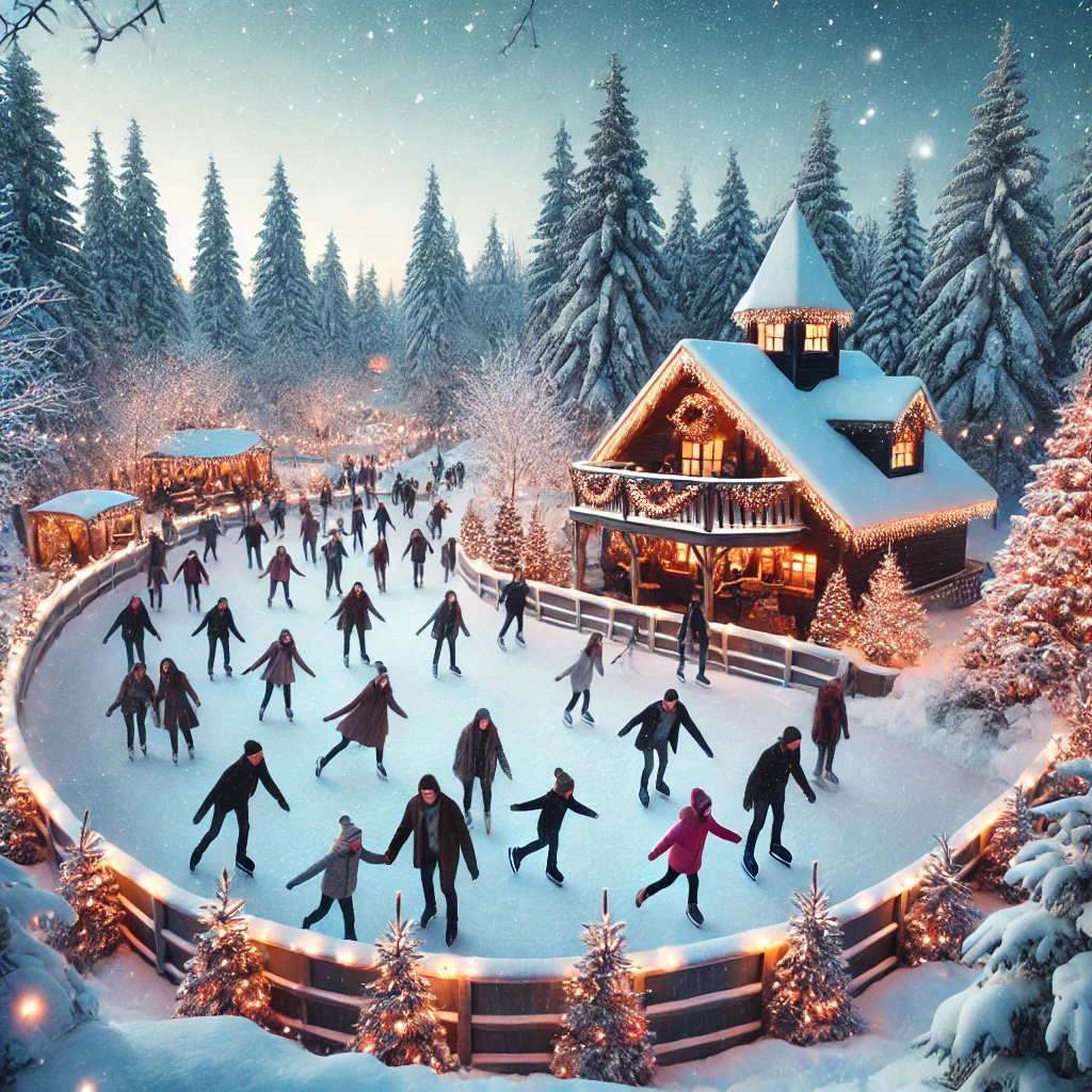 눈썰매와 아이스스케이트 즐기기