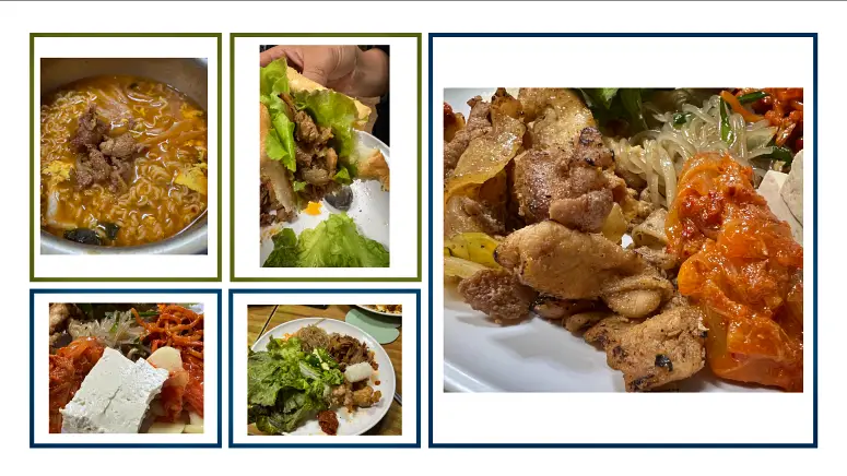 제라진 밥상 메뉴 쌈과 두부