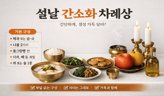 설날 상차림 간소화