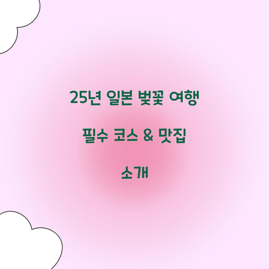 25년 일본 벚꽃
