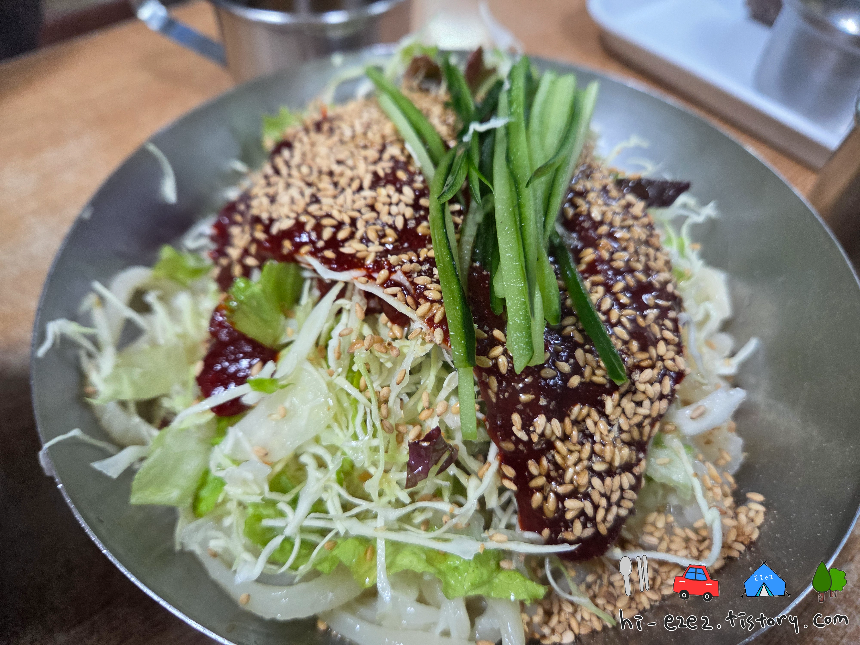 부산 서면시장 맛집투어 기장손칼국수 비빔칼국수