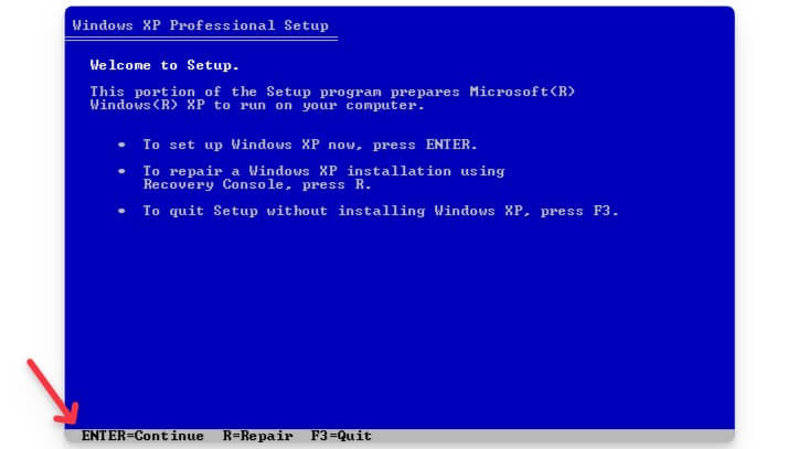 바이오스 화면의 윈도우xp 설정