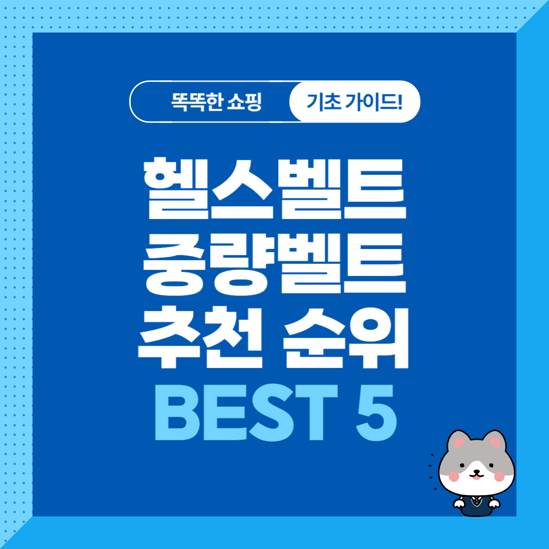 헬스벨트, 중량벨트 추천 순위 비교