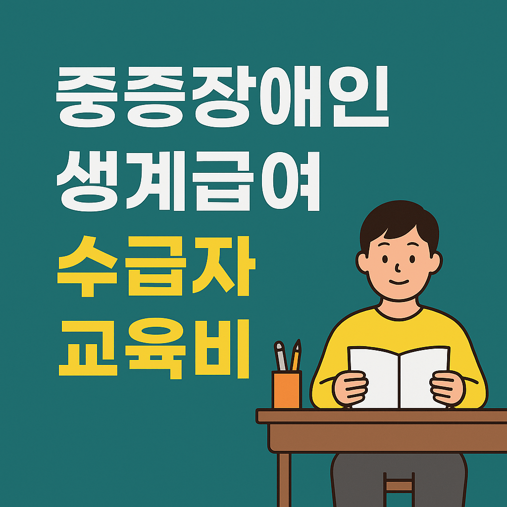 중증장애인 생계급여 수급자 자녀 교육비 지원 제도 안내 관련 사진