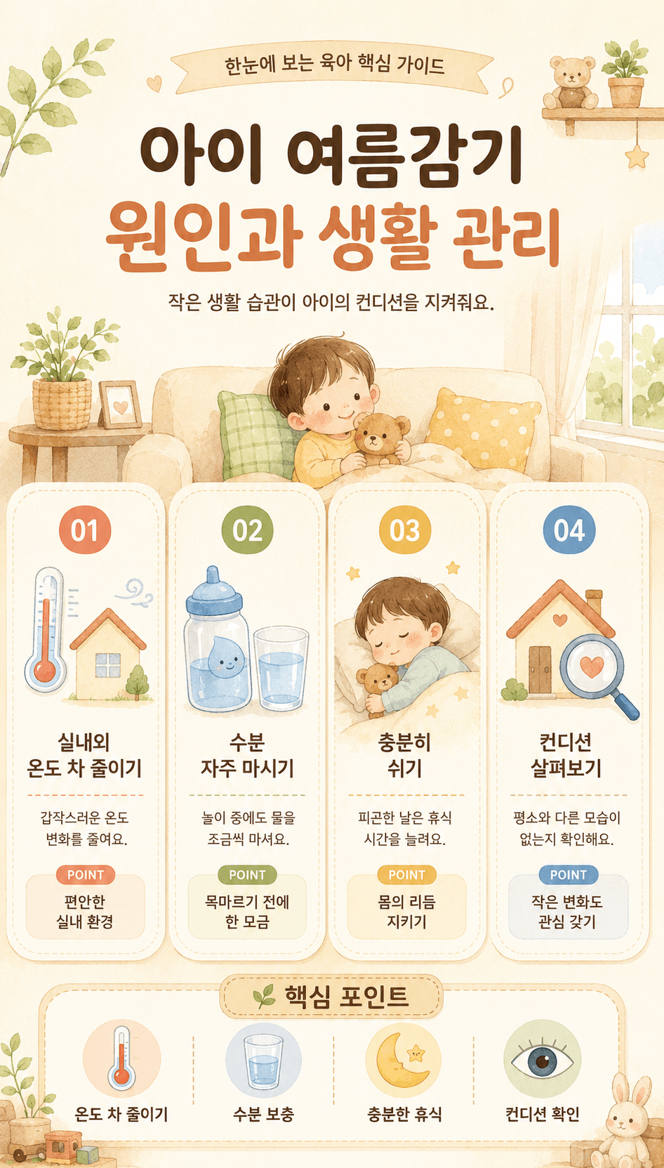 아이여름감기 원인과 생활관리