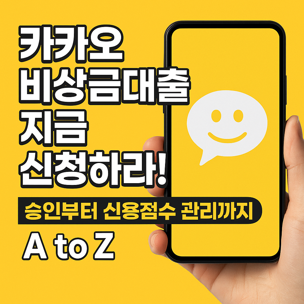 카카오비상금대출 지금 신청하라! – 승인부터 신용점수 관리까지 A to Z