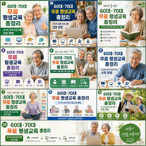 60대&middot;70대 무료 평생교육 총정리 &amp;#124; 시니어 교육 프로그램 신청 방법