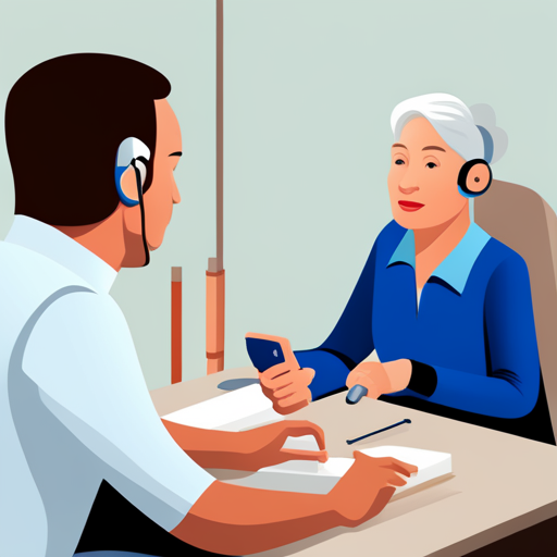 청력검사: 환경설정, 헤드폰착용, 순수음향청력검사, 단어인식, 문장이해 능력평가, 주파수, 청력손실정도, 음성자극, 중추청각검사,