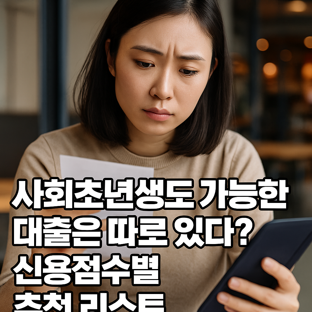 사회초년생도 가능한 대출