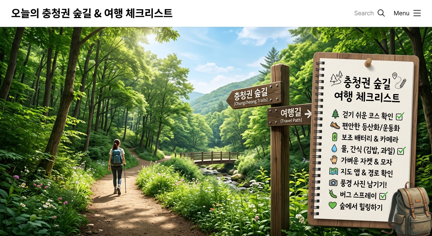 충청권 자연휴양림, 철저한 사전 준비로 완벽한 힐링 여행을 시작하세요.