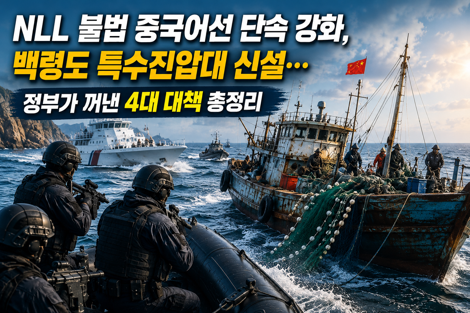 NLL 불법 중국어선 단속 강화, 백령도 특수진압대 신설…정부가 꺼낸 4대 대책 총정리 관련 사진