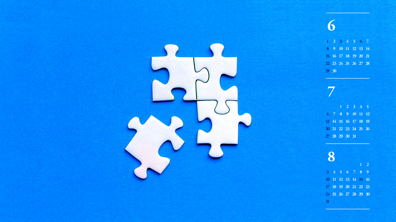 10 퍼즐 조각 B - 2025년7월 노트북배경화면